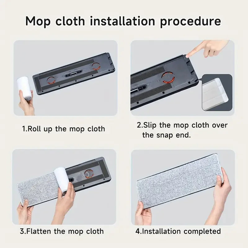 Danoz MopSmart - 33cm Hands Free Flat Mop With Bucket Set Wet dry Separation For Living Room Toilet Home Mops Floor Cleaning Tool