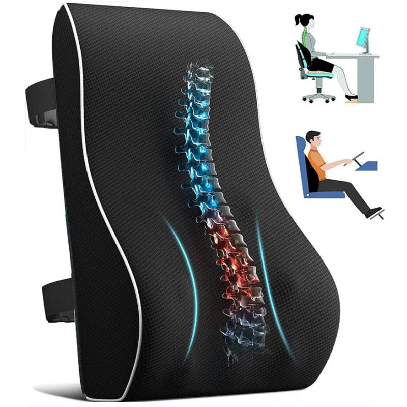 Danoz LumbarSmart – Say Goodbye to Back Pain! Memory Foam Lumbar Support Cushion for Car Seat & Office Chair – Rebound Comfort, All-Day Relief 🧘‍♂️🚗✨