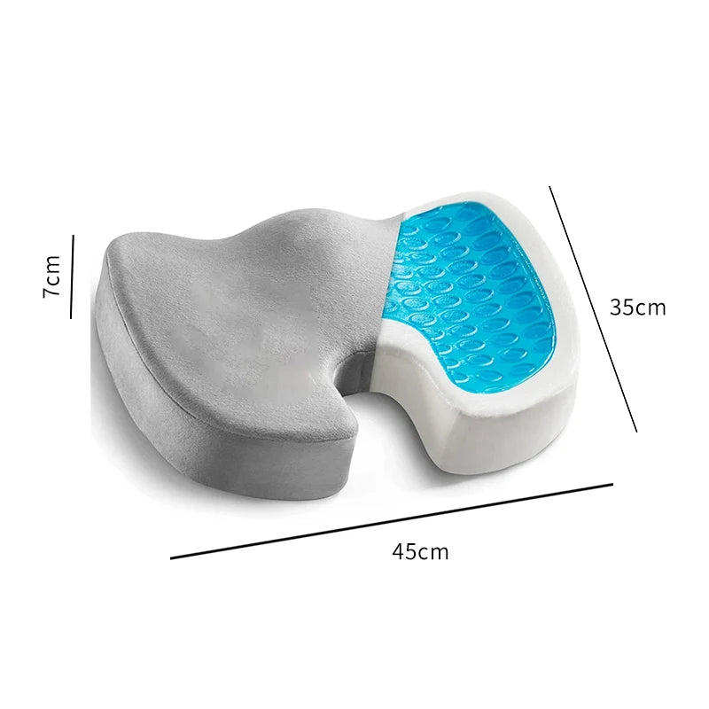 Danoz Health - Gel Cushion Non-slip Gel and Memory Foam Coccyx Cushion Office Chair Cushion Car Cushion Sedentary Artifact