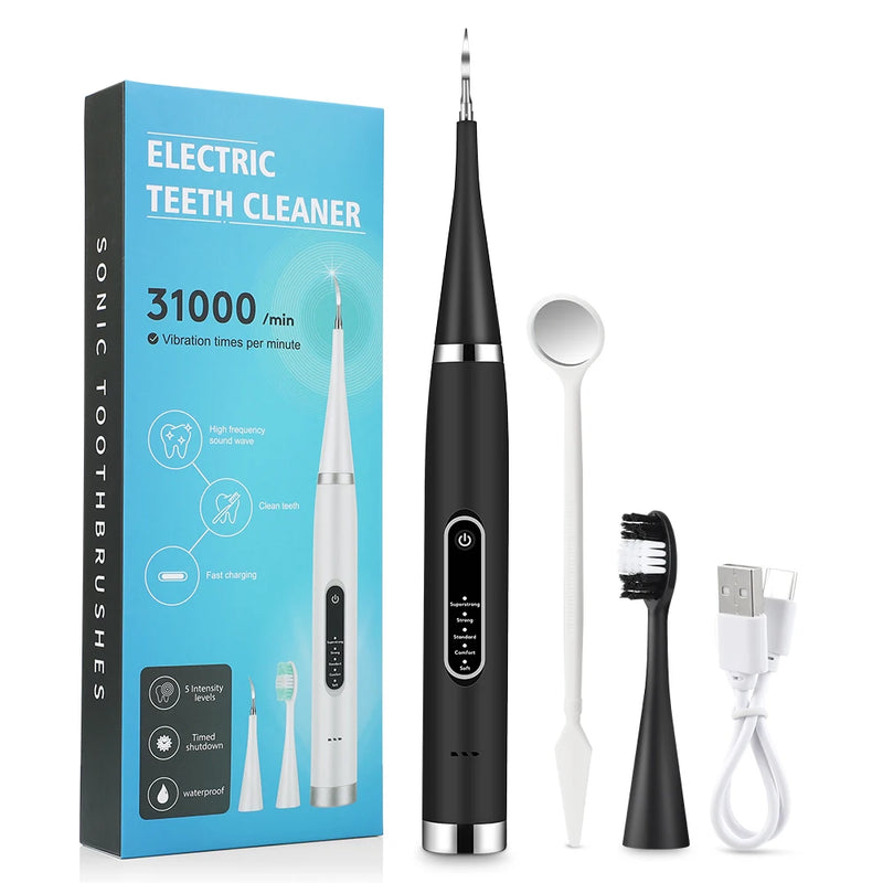 Danoz DentalSmart - USB Rechargeable - Teeth Whitening Dental Calculus Scaler Plaque Coffee Stain Tartar Removal High Frequency Sonic Toothbrush Teeth Cleaner