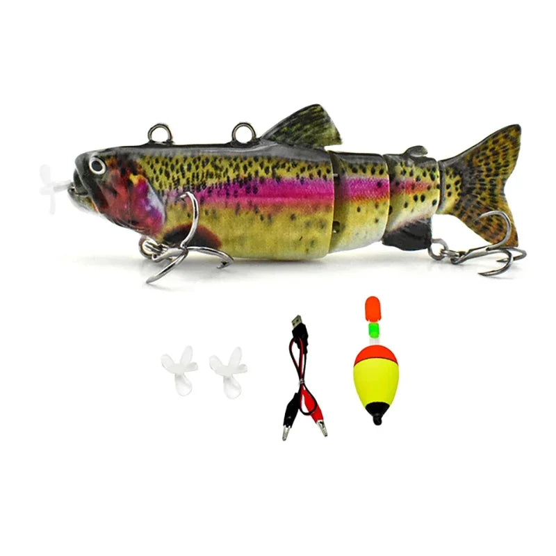 🎣 Danoz FishingSmart | Electric Robotic Swimbait | 4-Segment Auto Swimming | USB Rechargeable | LED Luminous | 90mm & 130mm | Saltwater & Freshwater ✨