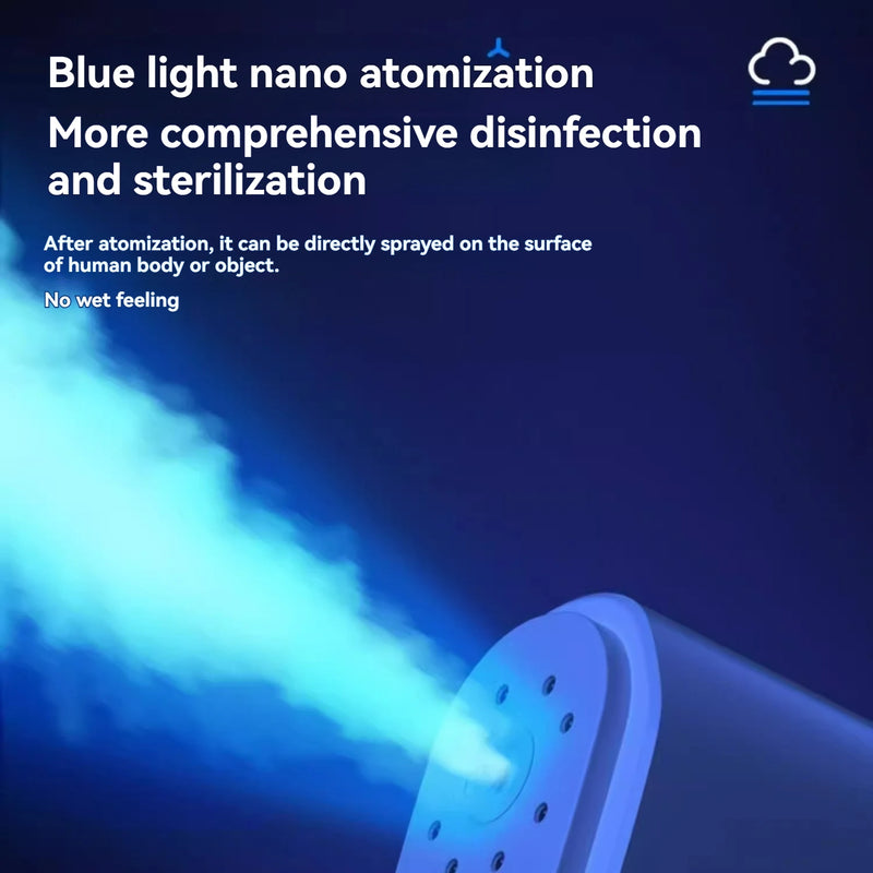 Danoz CleanSmart 🧴 | K5 Electric Nano Blue Light Steam Spray Gun | 380ml Wireless Atomizing Sterilizer | USB-C | Handheld | Free Postage!