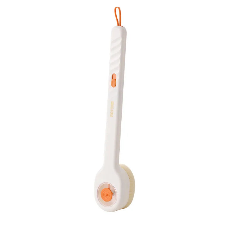 🚿 Danoz ShowerSmart | Liquid-Filled Long Handle Bath Brush | Soft Bristles | Back Scrubber | All Skin Types | Yellow / Blue / White | Buy 1 Get 1!