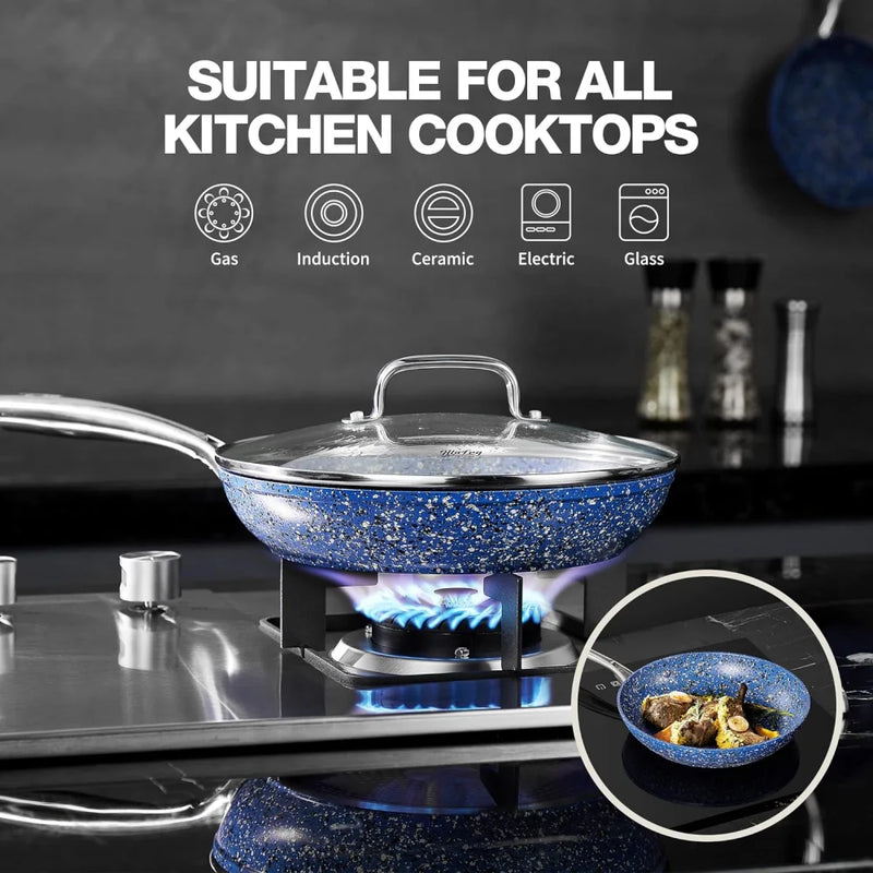 Add a pop of color to your cooking with Danoz DuraStone 26cm Forged Aluminum Fry Pan! incl. 5 years warranty