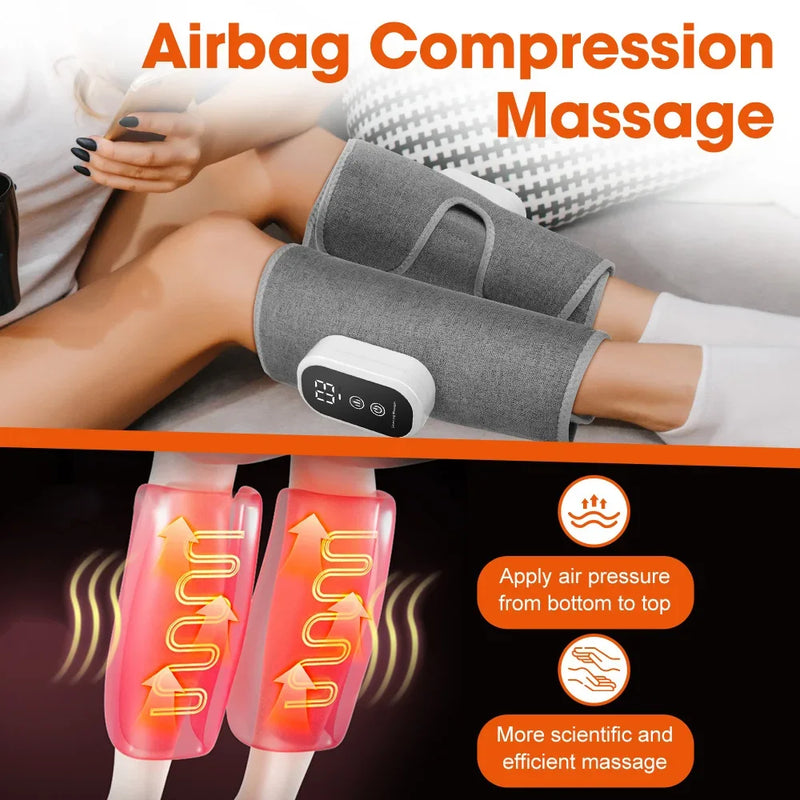 Danoz USB Chargeable Leg Calf Massager! With three fun modes and 360° air pressure, it perfectly massages and relaxes your muscles using gentle airbag vibrations - Buy 1 Get 1 Free!