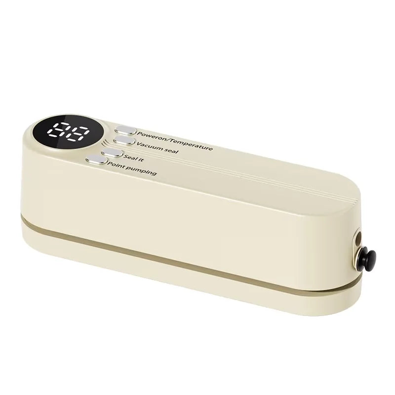 🍽️ Danoz KitchenSmart | HOMEFISH Mini Wireless Vacuum Sealer | Portable | LED Display | 3 Sealing Modes | 60kPa | Food & Bag Sealing | Green & Off White ✨