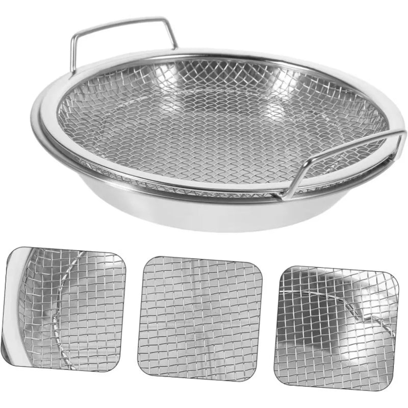🍳 Danoz CookSmart | Heavy Duty Stainless Steel Frying Rack & Tray | Foldable | Oil Draining Mesh Basket | Dishwasher Safe | FCM Certified ✨