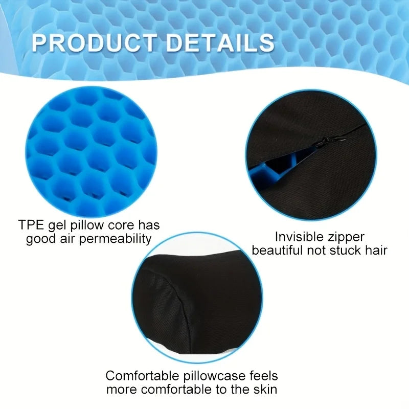 💤 Danoz SleepSmart | Cool Breathable Honeycomb Mesh Gel Neck Pillow | Cervical Support | Foldable & Portable | Cooling | Non-Electric ✨
