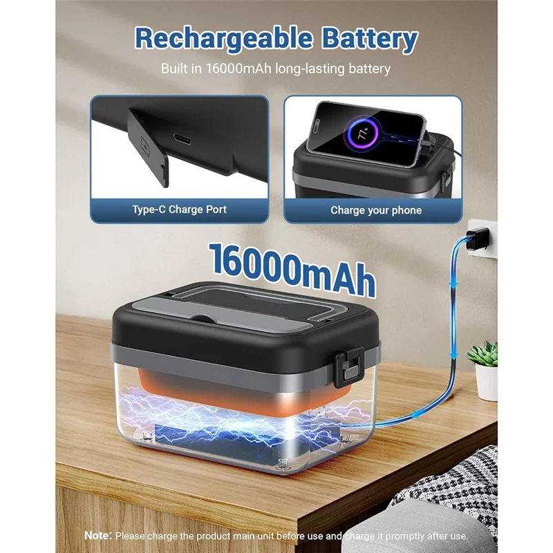 Keep your meals piping hot wherever you roam with this clever electric lunch box. The rechargeable heating system means no cords needed