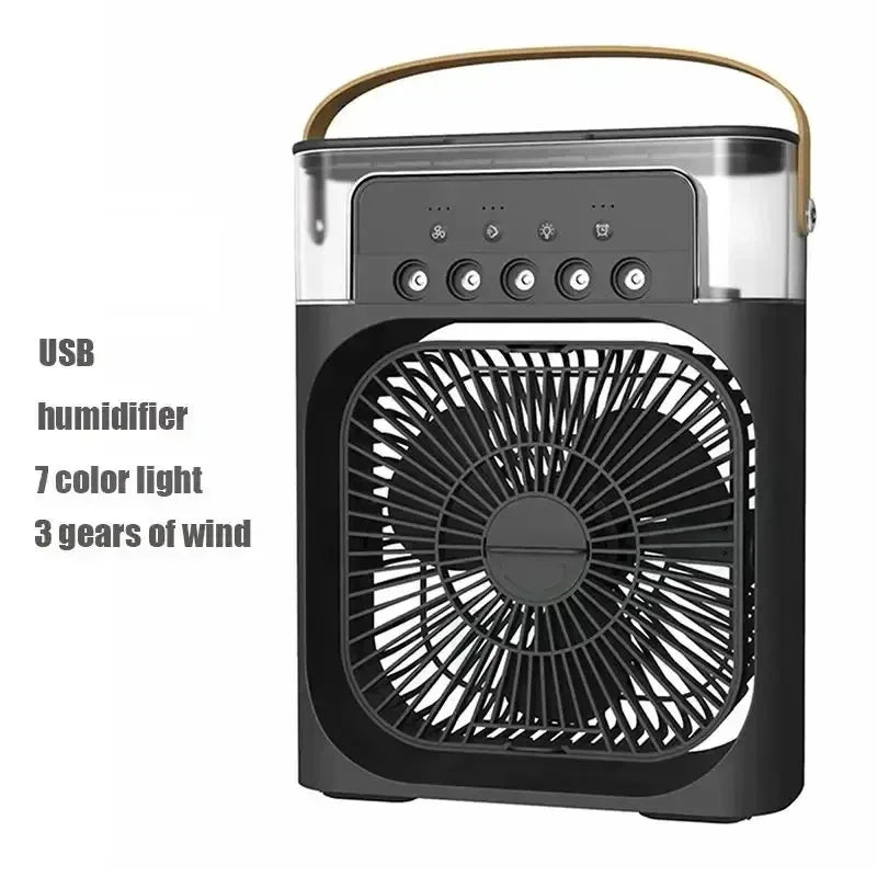 Danoz Summer - CoolMist - USB chargeable Fan Water Mist mini fan cooled silent air cooler 3 In 1