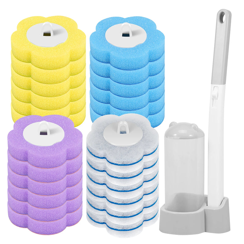 🚹 Danoz Toilet CleanSmart | Willstar Disposable Toilet Brush & Holder Set | Auto-Lid | 360° Deep Clean | Scented Heads | Wall or Floor Mount | 18–72 Heads | Free Postage!