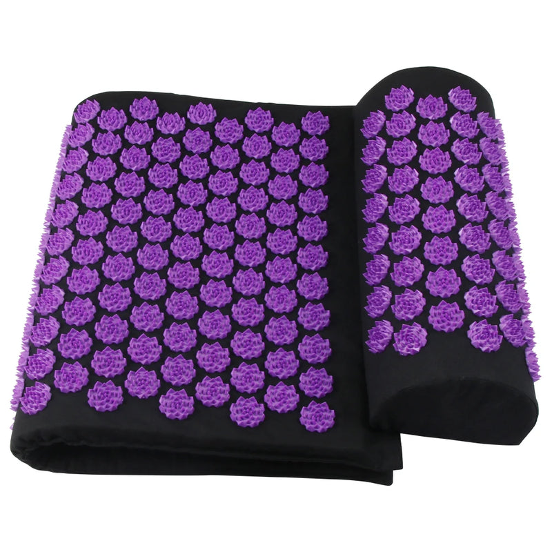 🧘 Danoz MassageSmart | Acupressure Mat & Pillow Set | Relieve Back Pain, Stress & Tension | Kuznetsov Spike Mat | Yoga & Pilates