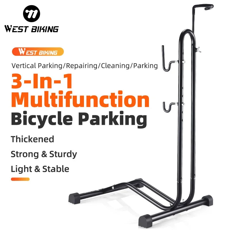 Danoz BikeSmart 3-in-1 Bicycle Parking Rack 🚲 | Foldable Indoor Storage & Repair Stand | 35kg Capacity | Scratch-Free Hooks | Suits MTB & Road Bikes!