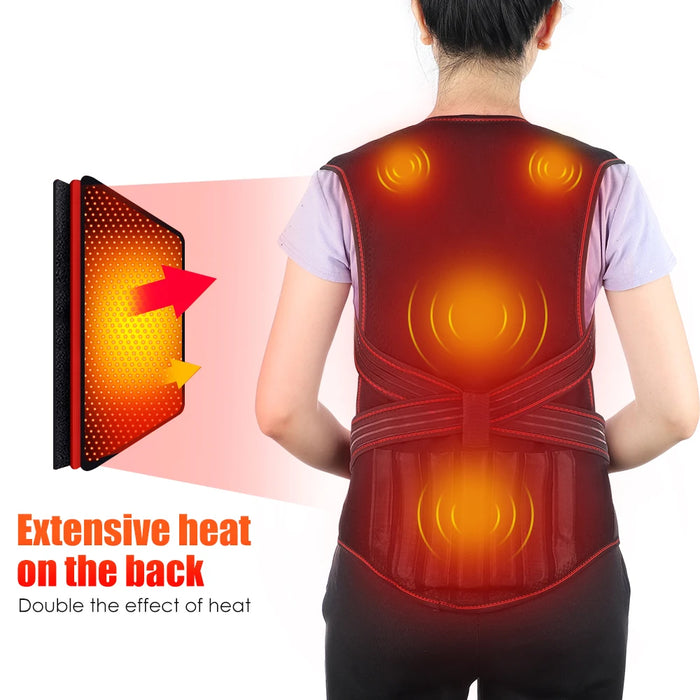 Danoz Health - Magnet Heated Vest Magnetic Self-Heating Thermal Waist Brace Lumbar Pad Corset Postrue Corrector Relief Pain