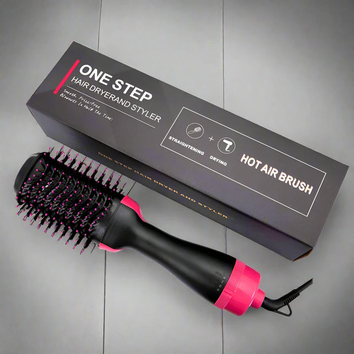 Danoz Beauty - One Step Hot Air Brush Salon Professional Hair Dryer & Volumizer - Negative Ion Generator Hair Straightener Curler