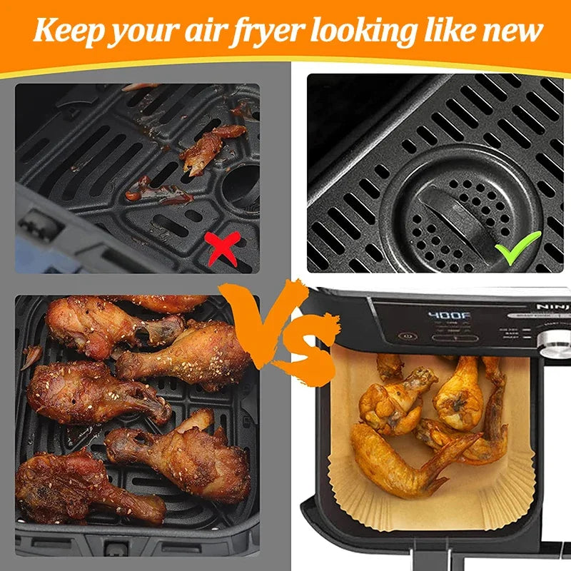 Make your cooking a breeze with Danoz Kitchen’s disposable air fryer paper Tray's! This non-stick, oilproof is perfect for any Air Fryer cooking!