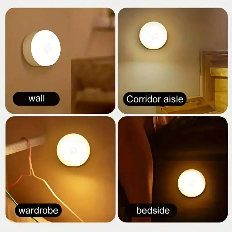 Danoz LightSmart - Motion Sensor Night Light - Wireless USB Charging LED Detector Lamp for Bedroom, Staircase, Closet, and Room Decor- Buy 1 Get 1 More!