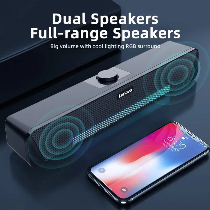 Experience Ultimate Audio with Danoz Direct - Original Lenovo TS33 Speaker. With both wired and Bluetooth 5.0 connectivity