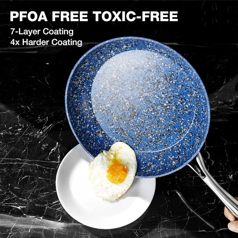 Add a pop of color to your cooking with Danoz DuraStone 26cm Forged Aluminum Fry Pan! incl. 5 years warranty