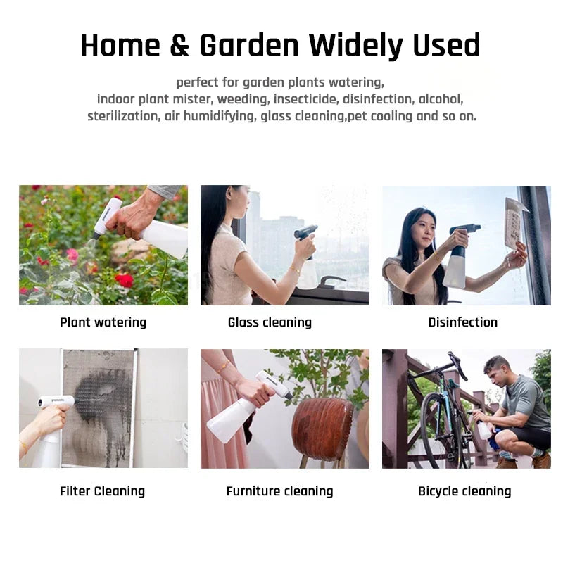 Danoz SpraySmart 🌿 | Rechargeable Electric Spray Bottle | 2000mAh | 150-Min Runtime | Mist & Straight Modes | Plant Mister & Garden Sprayer | Free Postage!