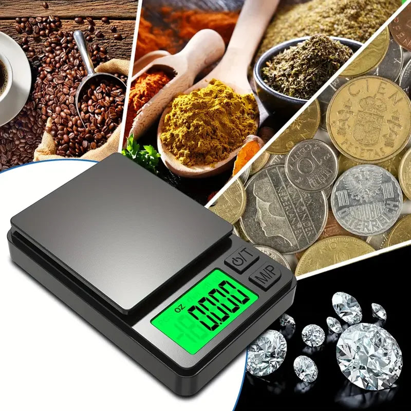Danoz Smart - Precision Pocket Scale 1000g X 0.01g - Digital Gram, Food, Jewelry, Ounces/Grains Scale with Backlit LCD - Mini Scale for Travel