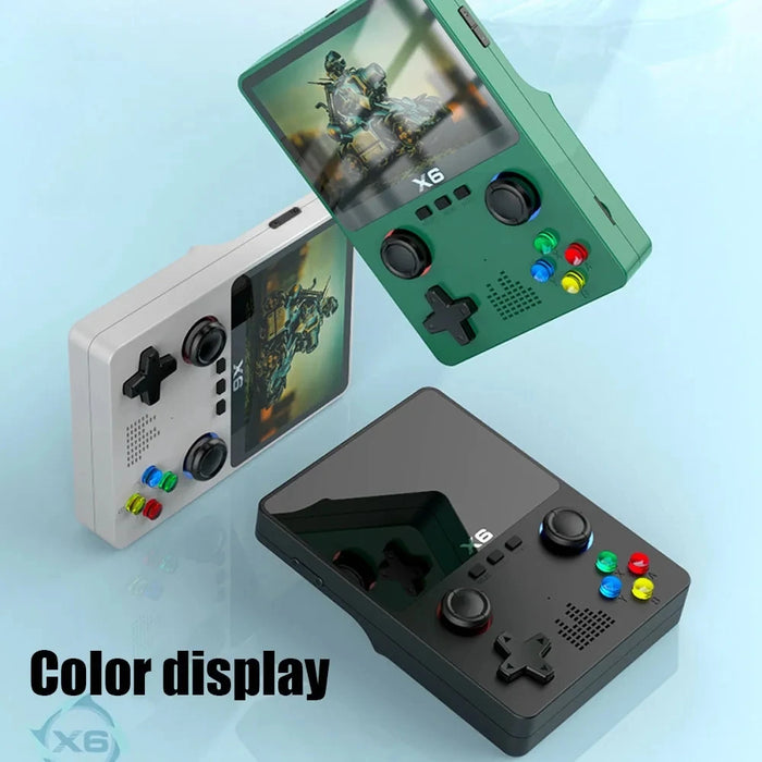 Danoz Kids -  X6 3.5Inch IPS Screen Handheld Game Player Dual Joystick 11 Simulators GBA Video Game Console for Kids Gifts