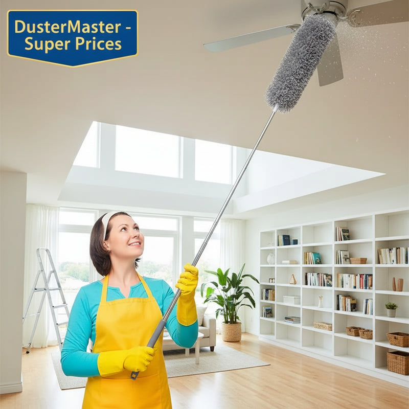 Make dust disappear like magic with Danoz DusterMaster Plus - 4Pc System! This extendable duster set reaches into those tricky nooks and crannies