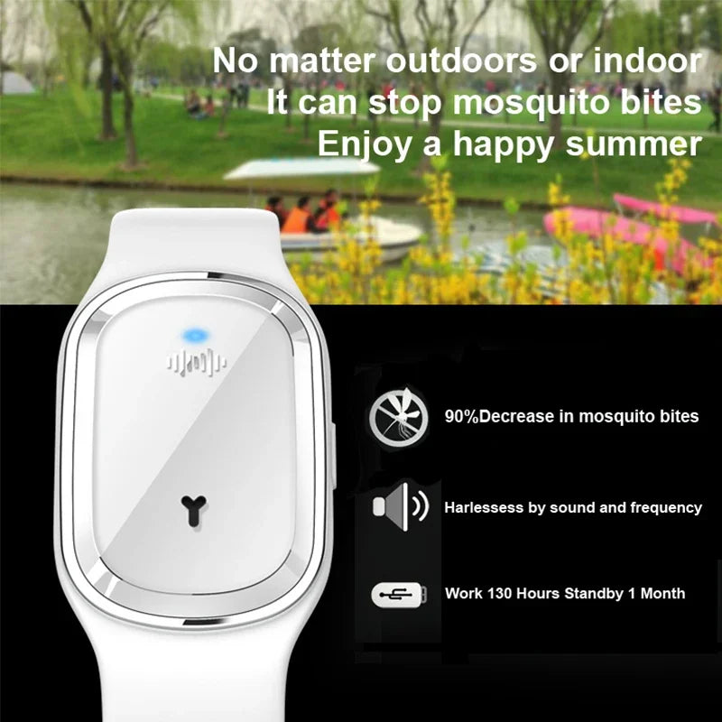 Danoz Smart - Xiaomi Ultrasonic High-Tech Mosquitoes Repeller Bracelet Wristband Indoor Outdoor 3 Gear Bracelet Anti Mosquitoes Bite Wristband