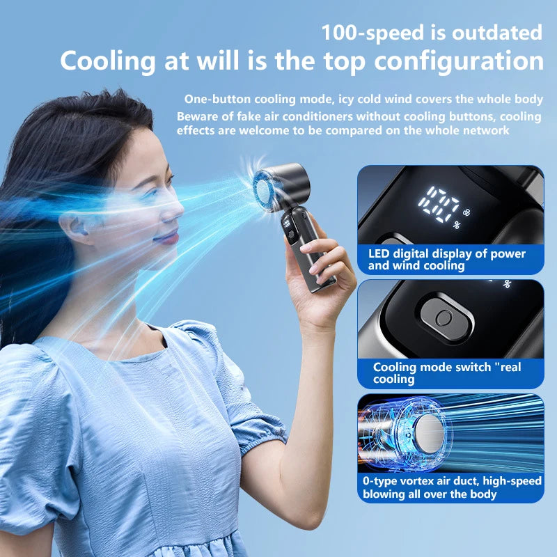 Stay cool on the go with Xiaomi Handheld Fan from Danoz! Featuring 100-speed settings and a super-quiet brushless motor, this fan delivers powerful cool breezes - Down to -16C