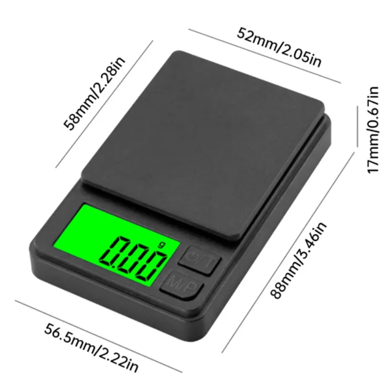 Danoz Smart - Precision Pocket Scale 1000g X 0.01g - Digital Gram, Food, Jewelry, Ounces/Grains Scale with Backlit LCD - Mini Scale for Travel