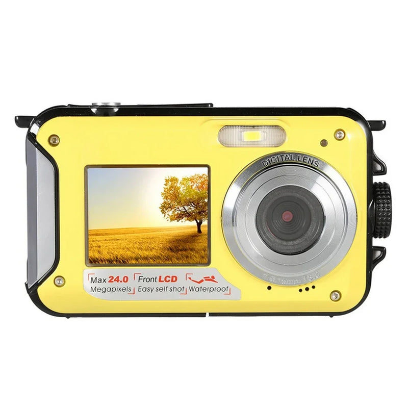 📸 Danoz CamSmart | Waterproof Underwater Digital Camera | 1080P Full HD | 16x Zoom | Anti-Shake | Dual Screen | Face Recognition | 5m Waterproof | Blue, Red or Yellow