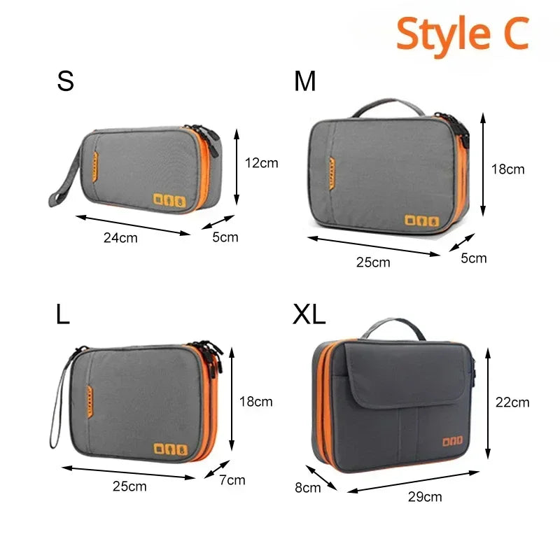 Danoz StorageSmart - Large Capacity Travel USB Gadget Cable Bag Headphone Storage Box Data Cable Storage Bag Hard Disk Charger Power Bank Organizer