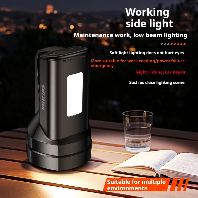🔦 Danoz LightSmart | Philips SFL3121 Flashlight | 600 Lumens | 10W | 200–500m Range | Waterproof | Side Light | Multi-Use Searchlight