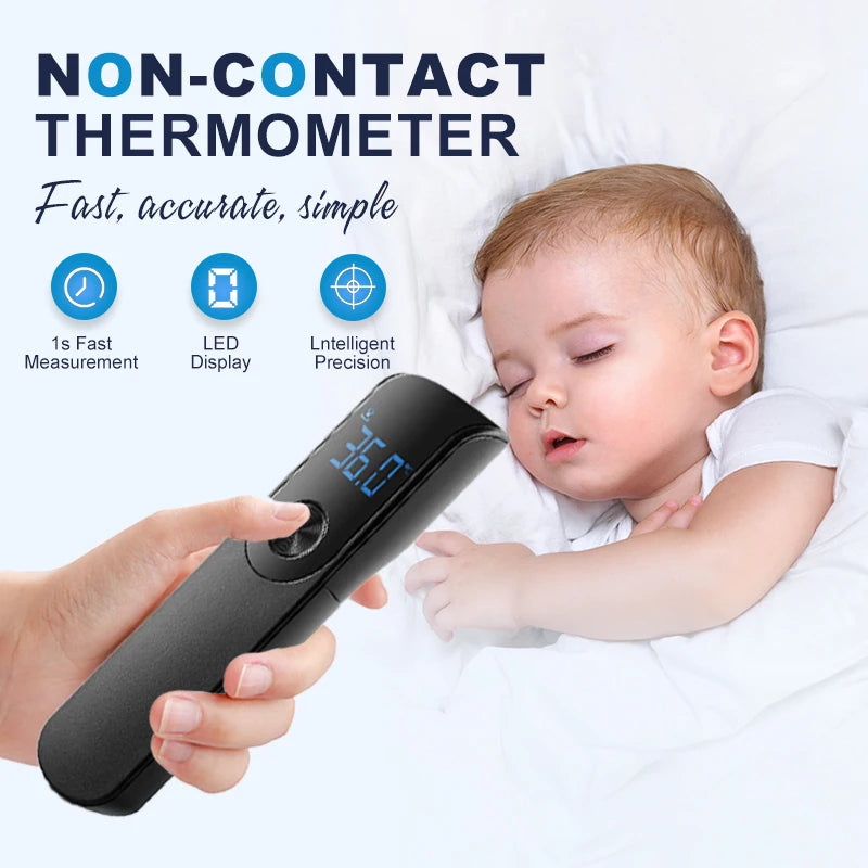 Stay confident in monitoring your health with Danoz Health AiQUE Digital Non-Contact Infrared Thermometer - Buy 1 Get 1 Free!