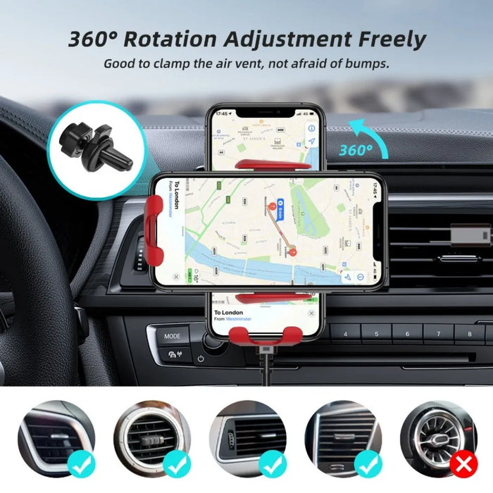 Danoz Smart 📱 50W Car Wireless Charger Auto Mount Phone Holder For iPhone 15 14 13 Pro Max Samsung Xiaomi Huawei