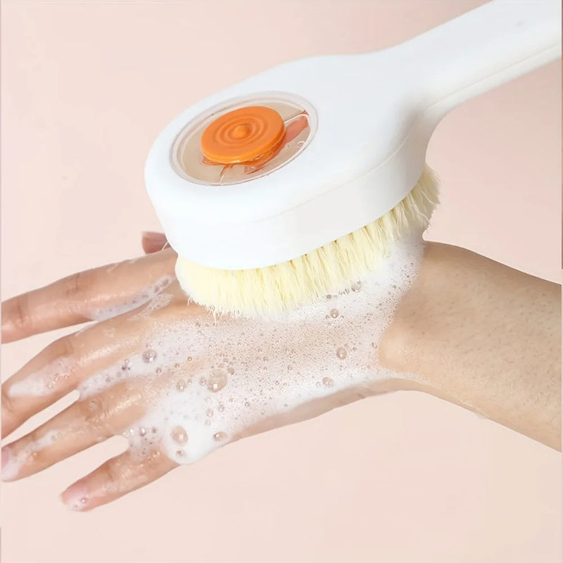 🚿 Danoz ShowerSmart | Liquid-Filled Long Handle Bath Brush | Soft Bristles | Back Scrubber | All Skin Types | Yellow / Blue / White | Buy 1 Get 1!