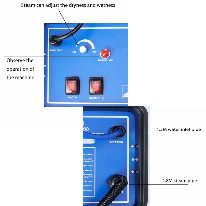 Danoz SteamSmart 3000W Commercial Steam Cleaner 💨 | 20-Second Heat-Up | 100–115°C Steam | Dry & Wet Modes | Ozone Disinfection | Air Con, Kitchen, Car & More | CE Certified!