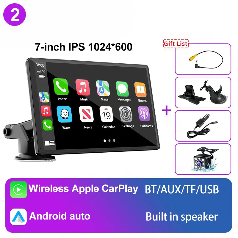 🚗 Danoz CarSmart | X7 Plus 7” IPS Wireless CarPlay & Android Auto | WiFi | FM Transmitter | Reversing Camera Input | Universal Fit | Super Deal! ✨