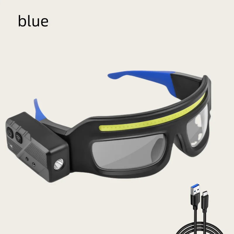 Danoz WorkSmart | XTE + COB Glasses Headlamp | 5 Modes | Touch Sensor | Type-C Rechargeable | Waterproof IPX4 | Compact & Portable 🔦🔍
