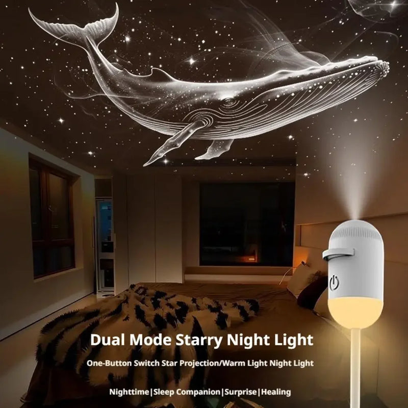 ✨ Danoz LightSmart | 2-in-1 USB Mini Galaxy Star Projector Night Light | Starry Sky & Reading Light | Multiple Slide Options | Car & Home | Adults & Kids