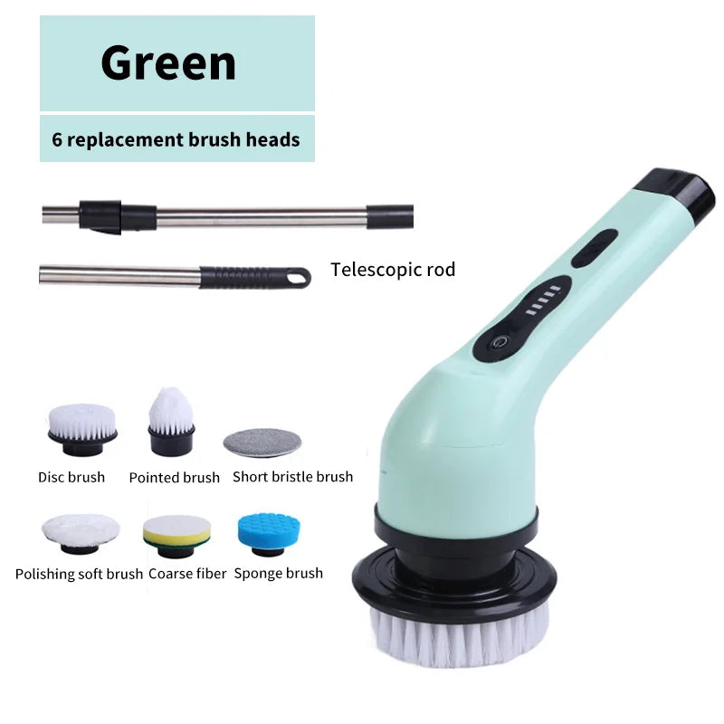 Make cleaning a breeze with Danoz 9-in-1 Wireless Electric Cleaning Brush! USB-rechargeable tool spins through grime in your kitchen, bathroom, and beyond