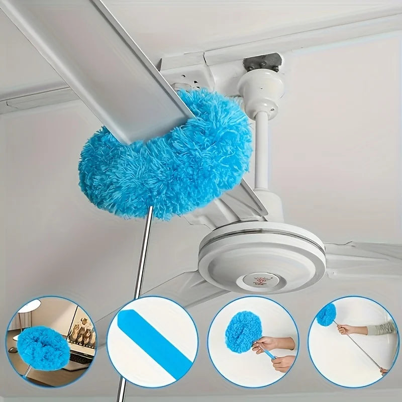 Danoz DusterMaster - Reusable Microfiber Ceiling Fan Duster Set for Home & RVs - Effortless Cleaning Brush with Dust-Locking Technology - Buy 1 Get 1 Free
