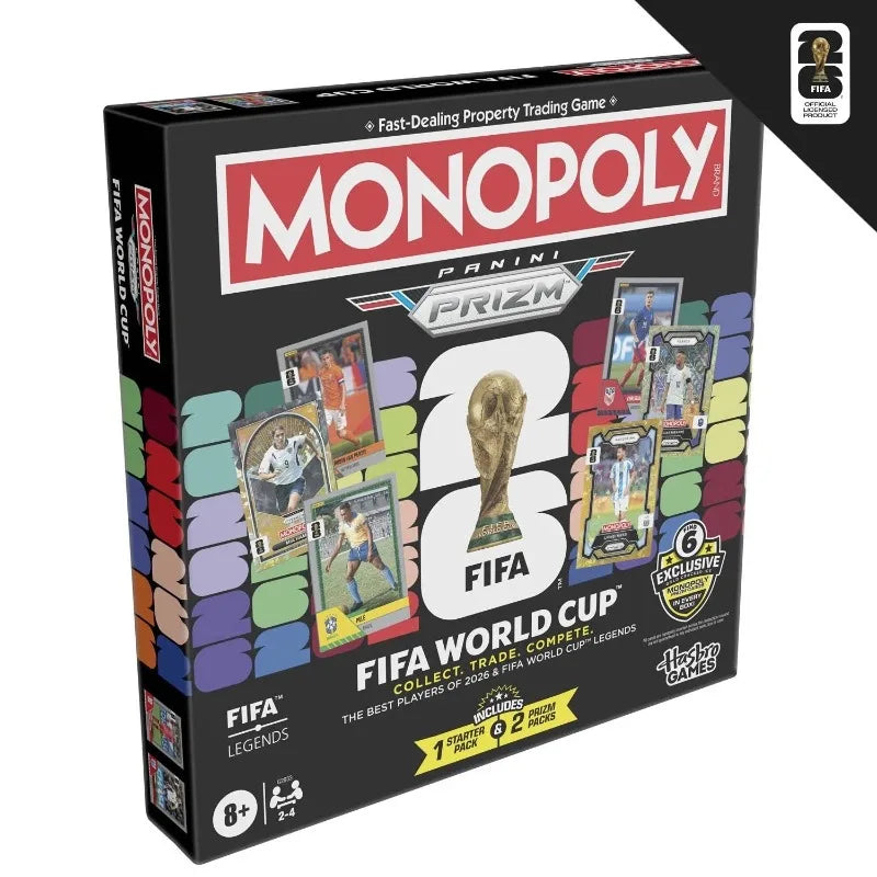 Danoz GameSmart ⚽ | Hasbro Monopoly FIFA World Cup 2026 | Panini Prizm Star Cards | Official Licensed Board Game | Soccer Collectible | Free Postage!