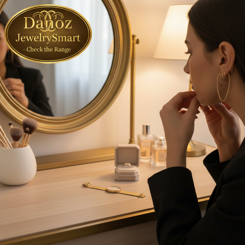 Danoz JewelrySmart - ANDYWEN 925 Sterling Silver Gold Slim Hoops 14mm 24mm 28mm Thin Circle Wedding Rock Punk Wedding Fashion Jewelry Tiny Gift