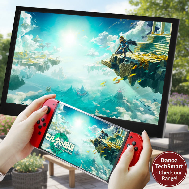 Danoz TechSmart - 11.6 inch Portable monitor 1366X768 lcd display TFT gaming monitor, Laptop PS4 Xbox360 switch HDMI-Compatible