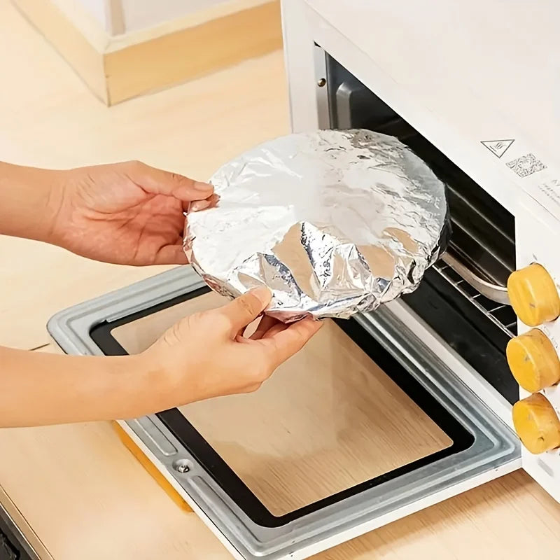 🍲 Danoz FoodSmart | Aluminum Foil Covers | Heat-Resistant Insulation Lids | Keeps Food Warm & Fresh | Food Grade | 50 or 100 Pack | Fits Bowls & Plates