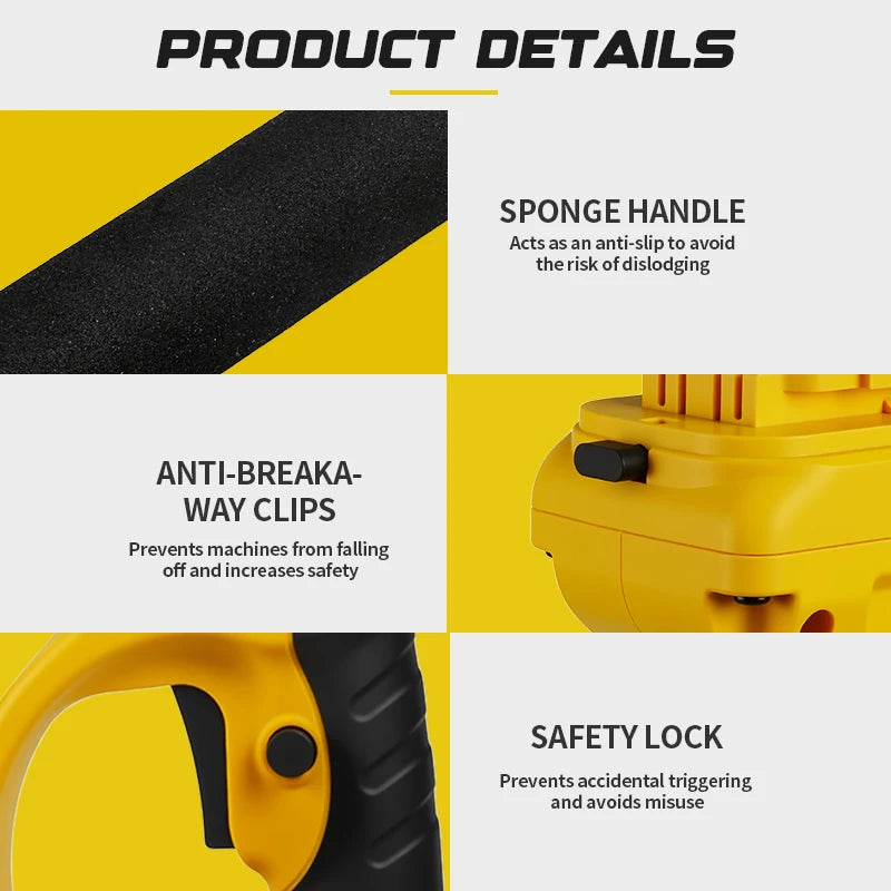 🌳 Danoz ToolSmart | Brushless 6" Electric Chainsaw & Pole Pruner | Telescoping Handle | 8m/s Chain | For Dewalt 20V Battery | Garden Tree Pruning