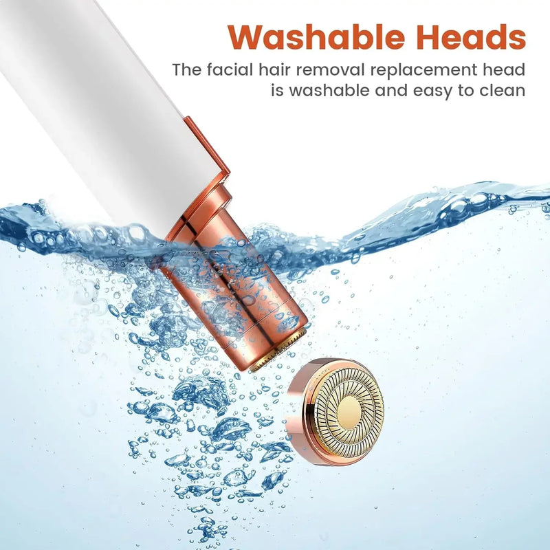 Danoz Beauty - Women's Hair Remover, Waterproof Shaver with LED Light, Suitable for Face, Bikini Area, Lips, Chin, and Upper Lip Fine Hair. USB