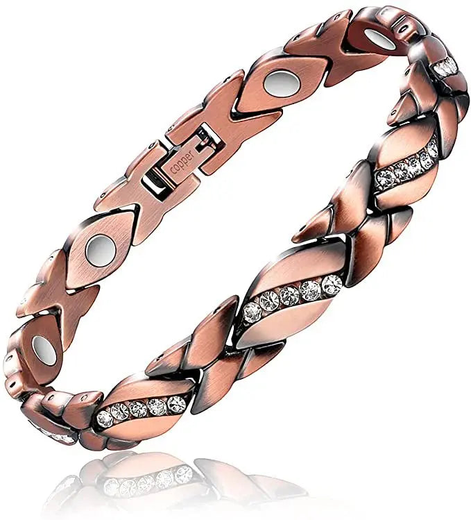 Danoz HealthSmart - Healing Healthy Copper Magnetic Bracelet for Men Arthritis Pain Relief Bio-Energy Blood Pressure Bracelet Health Bangle Jewelry - Buy 1 Get 1 More!