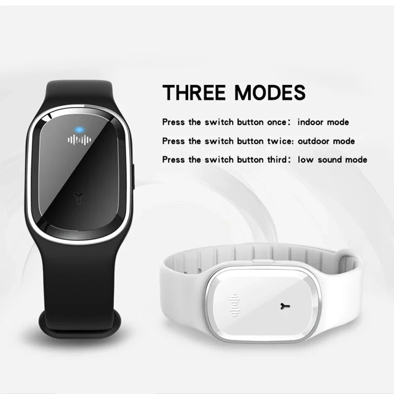 Danoz Smart - Xiaomi Ultrasonic High-Tech Mosquitoes Repeller Bracelet Wristband Indoor Outdoor 3 Gear Bracelet Anti Mosquitoes Bite Wristband